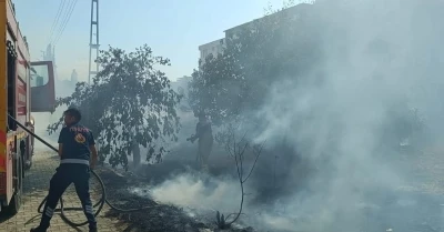 Defne’de çadır yangını
