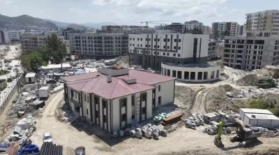 Defne il&ccedil;e jandarma komutanlığı hizmet binasında inşaat &ccedil;alışmaları s&uuml;r&uuml;yor
