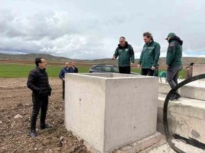 Demir&ouml;z&uuml; sulaması tamamlama inşaatında &ccedil;alışmalar s&uuml;r&uuml;yor
