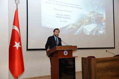 DENİB Başkanı Uğurlu &uuml;niversitelilerle deneyimlerini paylaştı
