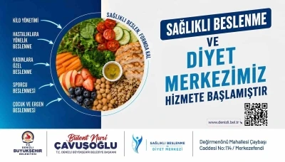 Denizli B&uuml;y&uuml;kşehir &uuml;cretsiz diyetisyen hizmeti sunuyor
