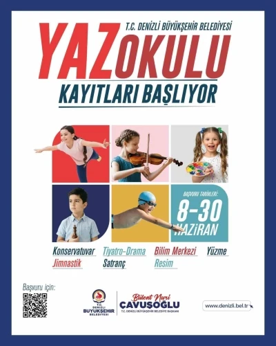 Denizli B&uuml;y&uuml;kşehirin yaz okulu kayıtları başlıyor
