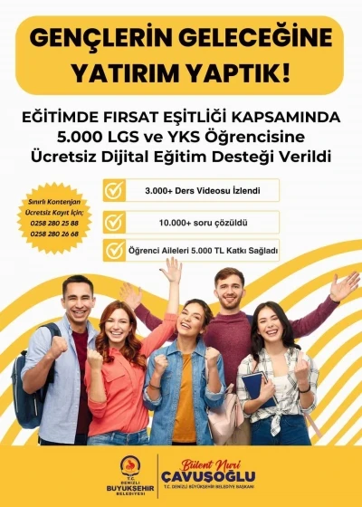 Denizli&rsquo;de Eğitimde Fırsat Eşitliği Projesi ile 5 bin gence ulaştı
