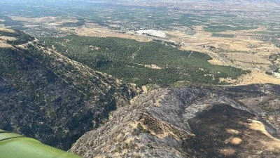 Denizli&rsquo;de korkutan yangın kontrol altına alındı
