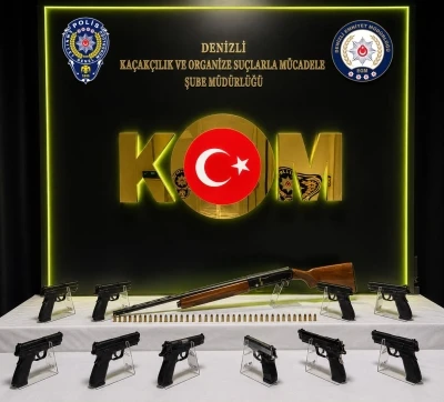 Denizli&rsquo;de silah ka&ccedil;ak&ccedil;ılığı operasyonunda 3 kişi tutuklandı
