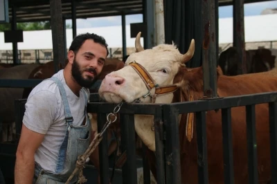 Denizli kurban pazarı m&uuml;şterilerini bekliyor

