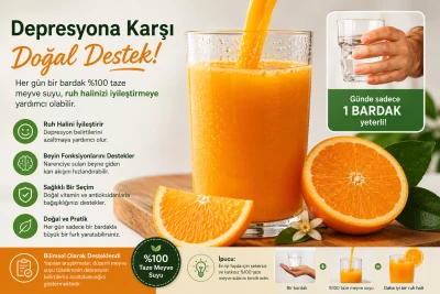 Depresyona Karşı Doğal Destek: Uzmanlara G&ouml;re Her G&uuml;n Bir Bardak Meyve Suyu Faydalı Olabilir