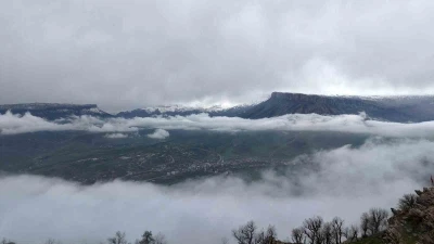 Derecik&rsquo;te sisli manzara mest etti
