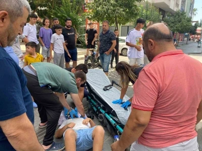 Devrilen elektrikli bisikletin sürücüsü çocuk yaralandı
