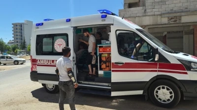 Devrilen motosikletteki yolcu yaralandı

