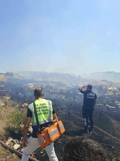 Didim Belediyesi&rsquo;nden arazi yangınına &rsquo;tanker&rsquo; desteği
