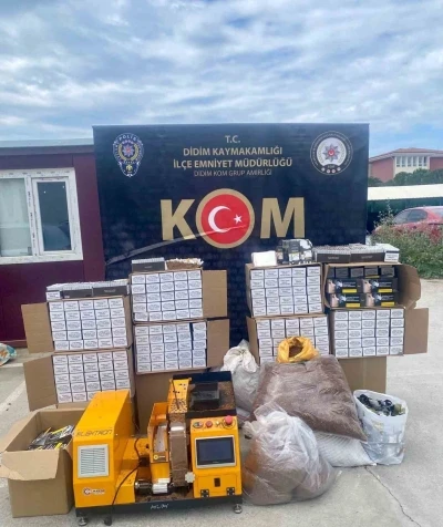 Didim&rsquo;de 195 bin 900 adet doldurulmuş makaron ele ge&ccedil;irildi
