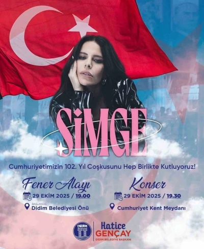 Didim’de 29 Ekim Cumhuriyet Bayramı Simge konseri ile kutlanacak
