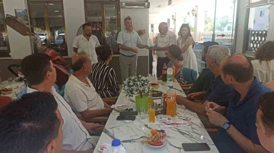 Didim’de görev yeri değişen şube müdürlerine veda yemeği
