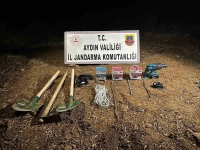 Didim’de kaçak kazı operasyonu: 4 şüpheli suçüstü yakalandı
