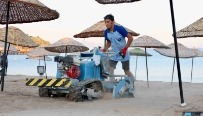 Didim&rsquo;de plajlar d&uuml;zenleniyor
