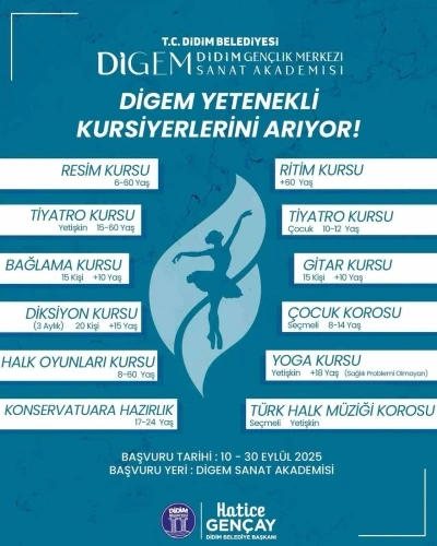 Didim’de sanat akademisi yeni dönem kurs kayıtları başladı
