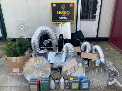 Didim&rsquo;de uyuşturucu operasyonu: Kenevir yetiştirme kabini ele ge&ccedil;irildi
