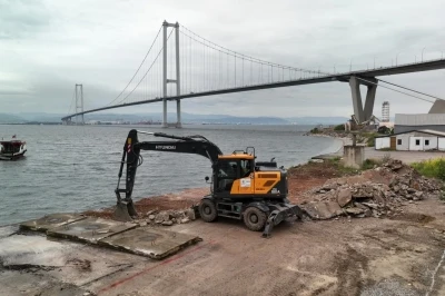 Diliskelesi sahili ikinci etap projesinde ilk kazma vuruldu
