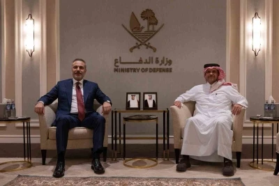 Dışişleri Bakanı Fidan, Katar Savunma Bakanı Al Thani ile bir araya geldi
