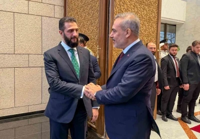 Dışişleri Bakanı Fidan, Suriye Devlet Başkanı eş-Şara ile bir araya geldi
