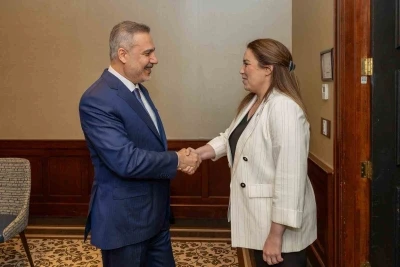 Dışişleri Bakanı Fidan, T&uuml;rk k&ouml;kenli Kanada Parlamentosu Milletvekili A&ccedil;an ile g&ouml;r&uuml;şt&uuml;
