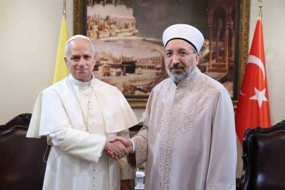Diyanet İşleri Başkanı Arpaguş, Papa 14. Leo ile görüştü
