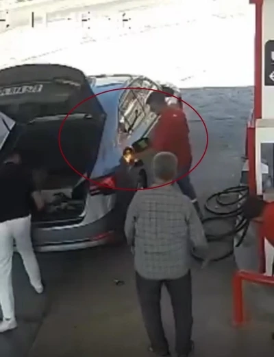 Diyarbakır’da akaryakıt istasyonunda faciadan dönüldü: O anlar kamerada
