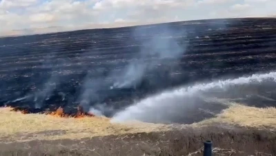 Diyarbakır’da anız yangını
