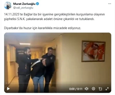 Diyarbakır’da bir iş yerini kurşunlayan şahıs yakalandı
