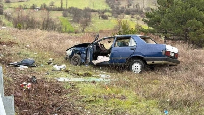 Domani&ccedil;-Tavşanlı kara yolunda trafik kazası: 2 yaralı
