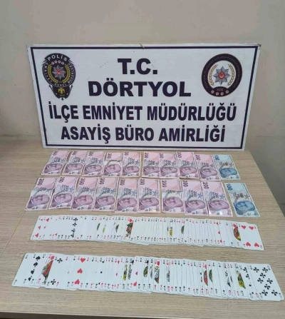 Dörtyol’da kumar oynayan 3 şahsa para cezası uygulandı

