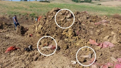 Drenaj çalışmasında bulunan insan ayakları polisi alarma geçirdi
