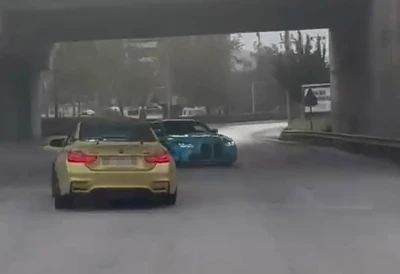 Drift pahalıya patladı, 2 araç trafikten men edildi
