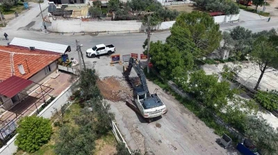 D&uuml;ğerek&rsquo;te yol &ccedil;alışmaları başladı
