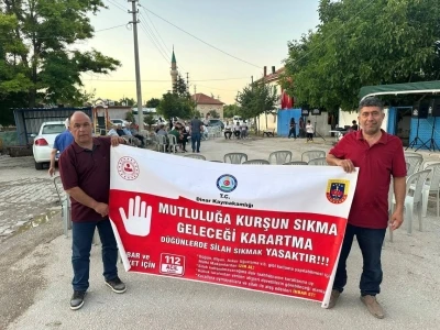 Düğünlerde silah atılmasının engellenmesi için bilgilendirme çalışması yapıldı
