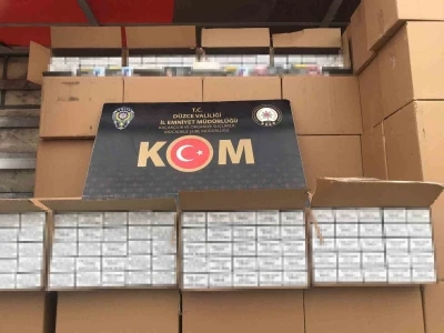 D&uuml;zce&rsquo;de 1 milyon 288 bin 920 adet makaron ele ge&ccedil;irildi
