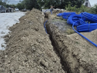 D&uuml;zce&rsquo;de k&ouml;ylerde isale hattı &ccedil;alışmaları s&uuml;r&uuml;yor
