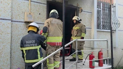 Düzce’de sabah saatlerinde korkutan yangın
