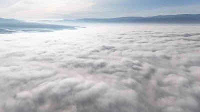 D&uuml;zce&rsquo;nin &uuml;zerini kaplayan sis denizi havadan g&ouml;r&uuml;nt&uuml;lendi

