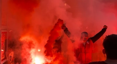 Edirne&rsquo;de Galatasaray&rsquo;ın galibiyeti coşkuyla kutlandı
