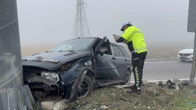 Edirne’de yoğun sis kazaya sebep oldu
