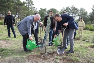 Edremit’te fidanlar toprakla buluştu
