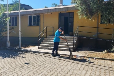 Efeler&rsquo;de d&uuml;ğ&uuml;n alanlarında temizlik &ccedil;alışması
