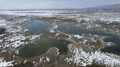 Ekşisu Kuş Cenneti&rsquo;nde doğa drone ile kaydedildi
