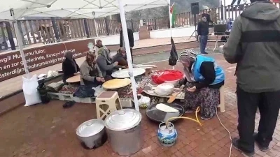 El emeği ürünlerini Filistinliler için satışa sundular
