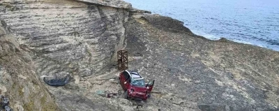 El frenini çekmeyi unutunca Pembe Kayalar’dan uçtular
