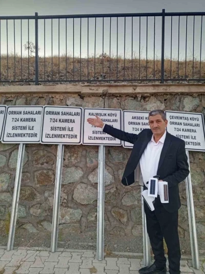 Elazığ’da alkışlanacak hareket: Muhtar ormanlık alanlara kamera sistemi taktırdı
