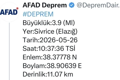 Elazığ&rsquo;da bir deprem daha
