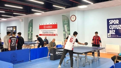 Elazığ&rsquo;da okul sporları masa tenisi m&uuml;sabakaları yapıldı
